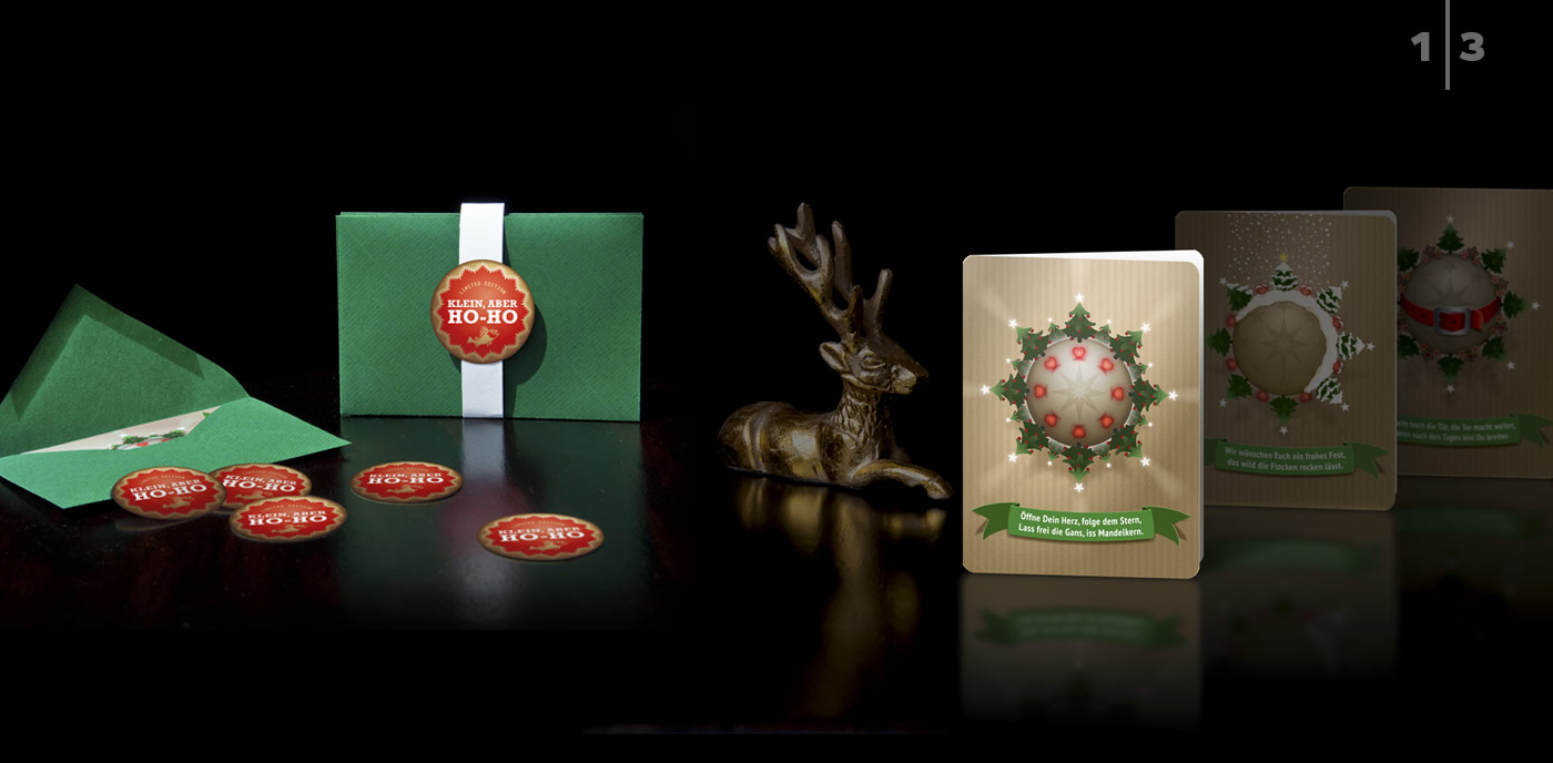 Weihnachtskarten-Set mit Umschlägen, Banderole und Etiketten